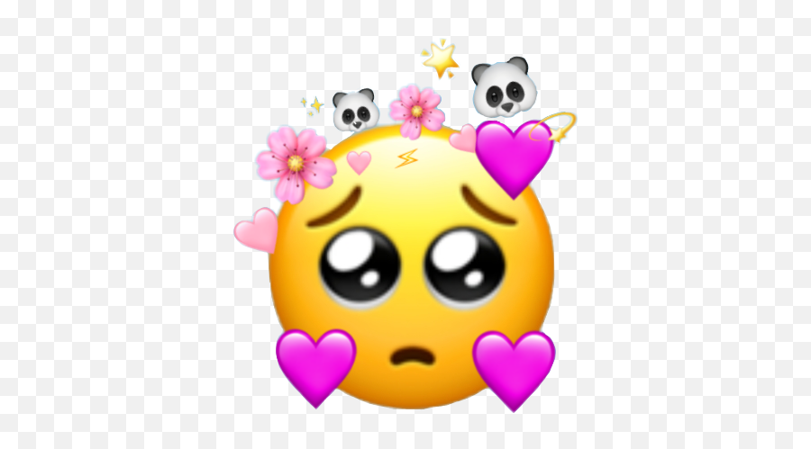 Emoji Hearts Love Sticker - Puppy Eyes Crying Emoji,Emojis Galaxy
