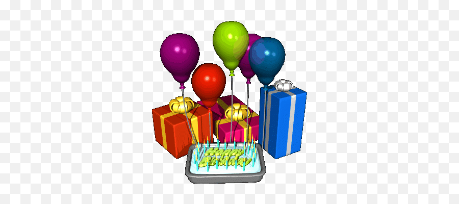 Animated Clip Art For Happy Birthday - Happy Birthday Con Balloons Gif Emoji,Happy Belated Birthday Emoticon