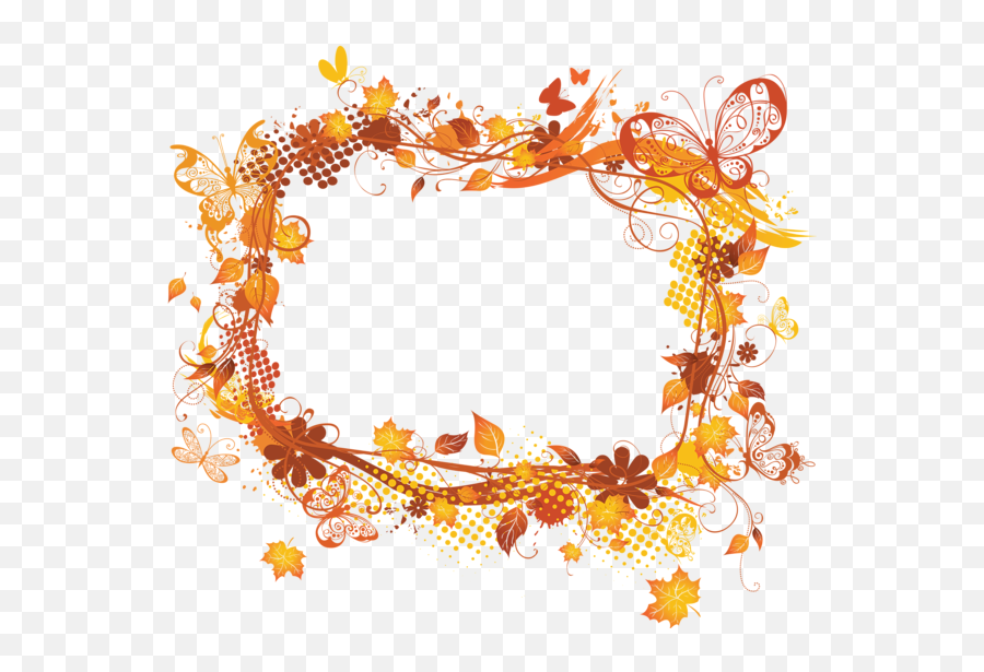 Fall Leaves Transparent Border Sticker - Autumn Free Png Emoji,Transparent Xxx Food Emojis