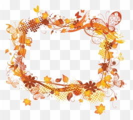Fall Leaves Transparent Border Sticker - Autumn Free Png Emoji,Transparent Xxx Food Emojis