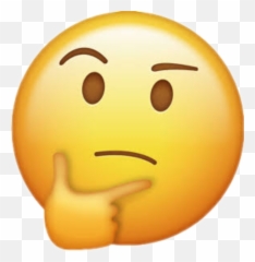Emoji Pensativo Sticker - Thinking Emoji Ios Png,Cara Preocupada Emoticon