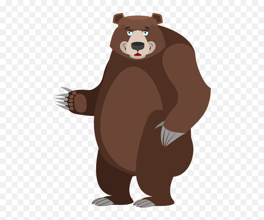 Bear Animals Wild - Cartoon Happy Grizzly Bear Emoji,Animal Emotions Cartoon
