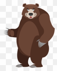 Bear Animals Wild - Cartoon Happy Grizzly Bear Emoji,Animal Emotions Cartoon