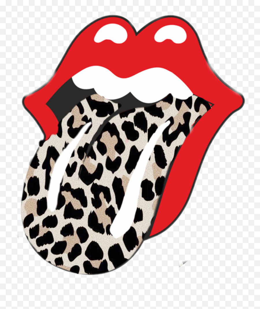 Discover Trending Cheetah Print Stickers Picsart - Rolling Stones Tongue Cheetah Emoji,Tongue Swirl Emoji