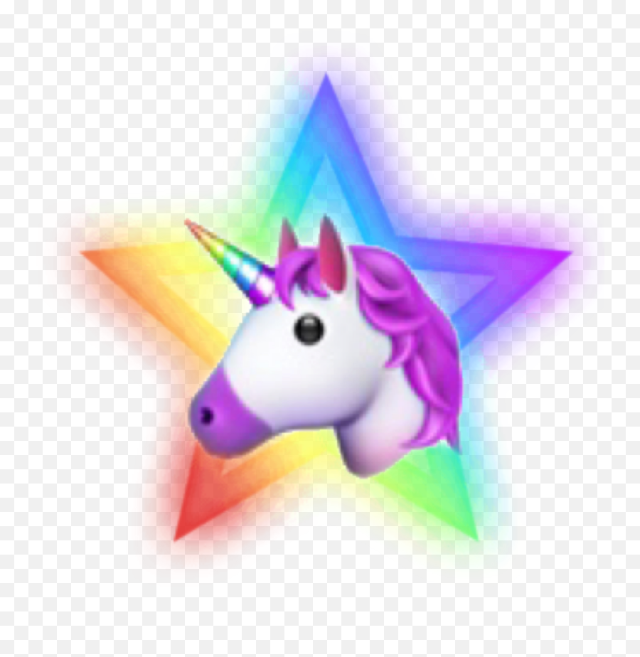 Unicorn Star Unicornemoji Staremoji Sticker By Misschecktt,Uunicorn Emoji