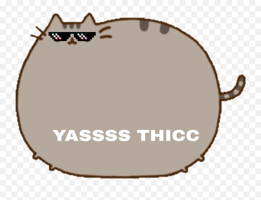 Thicc Sticker - Pusheen The Cat Emoji,Thicc Emoji