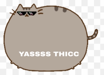 Thicc Sticker - Pusheen The Cat Emoji,Thicc Emoji