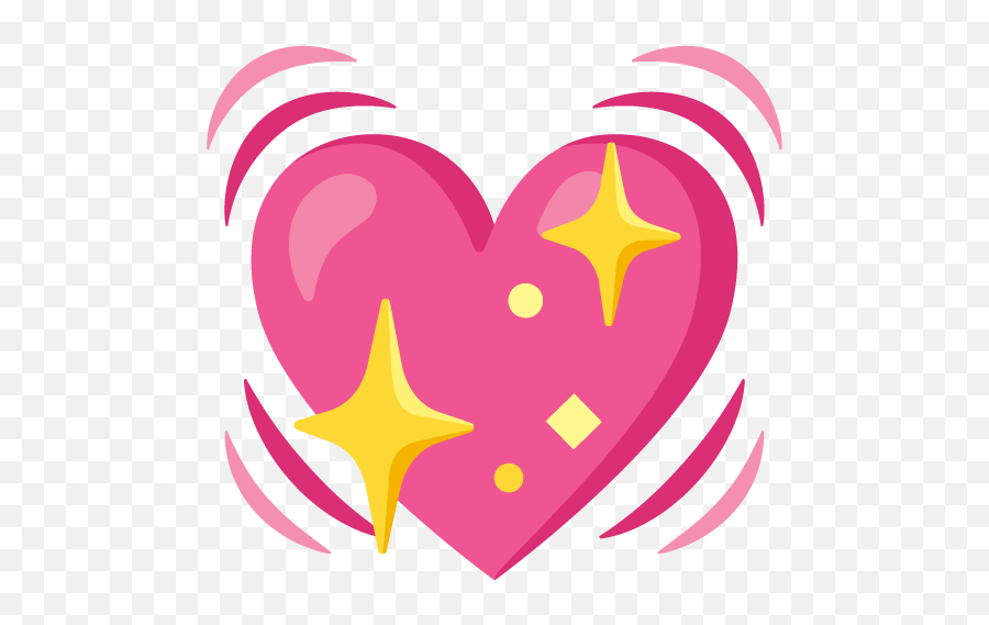 Twitter Emoji,Pink Sparkle Heart Emoji