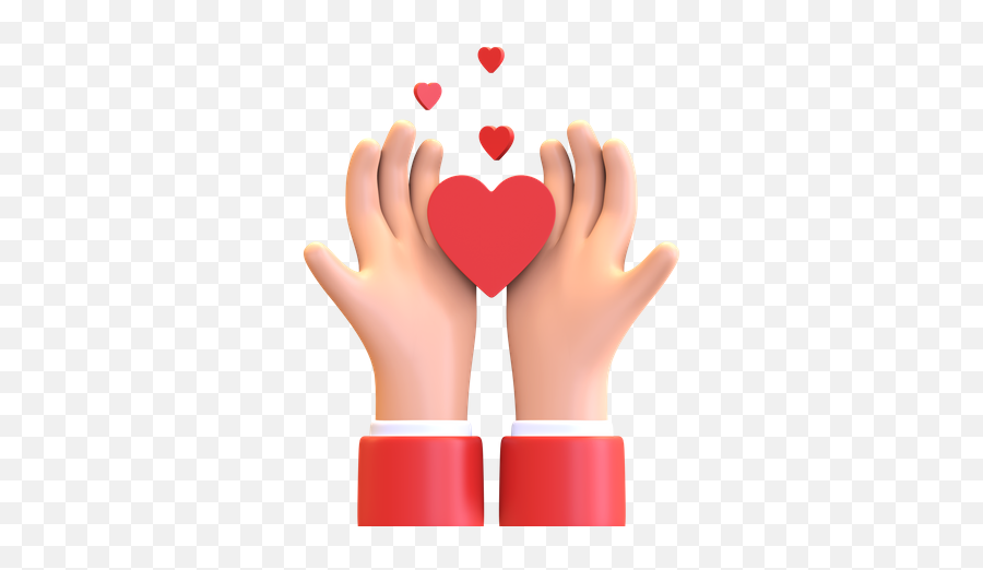 Premium Hand Holding Heart 3d Illustration Download In Png Emoji,Korean Heart Hand Emoji