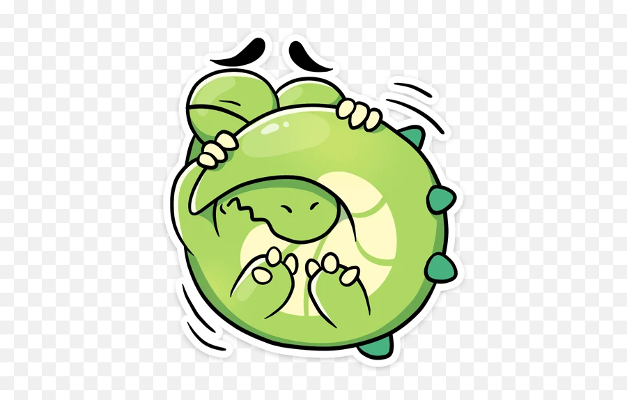 Telegram Sticker From Pack Emoji,Sleepy Frog Text Emoji