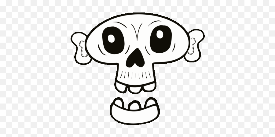 Skull Skeleton Sticker - Skull Skeleton Spooky Discover Emoji,:skull: Emoji