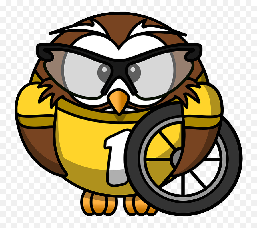 Owl Cyclist Clipart - Cartoon Owl Emoji,Esperanto Flag Emoji