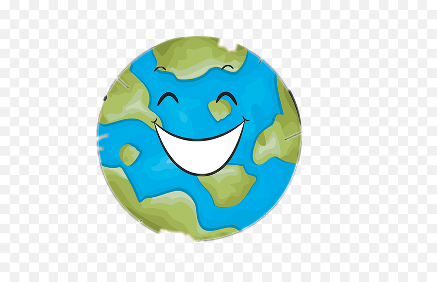 Earth Smile Sticker By Wanda Yumari - Earth Smile Cartoon Png Emoji,Earth Emoticon