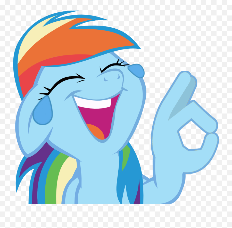 Laughing Mare Meme Ok Hand Emoji - My Little Pony Laughing,Crying Emoji Meme