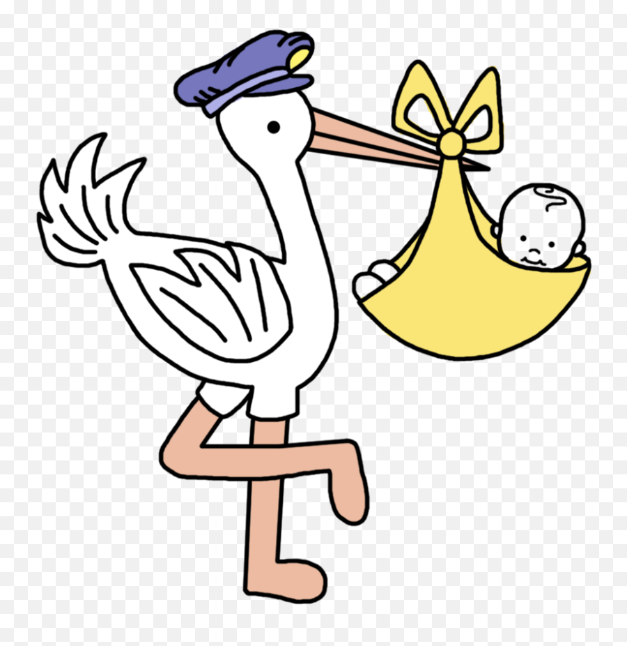Vector Black And White Stock Announcements Clipart - Stork Stork Baby Clipart Emoji,Announcements Emoji