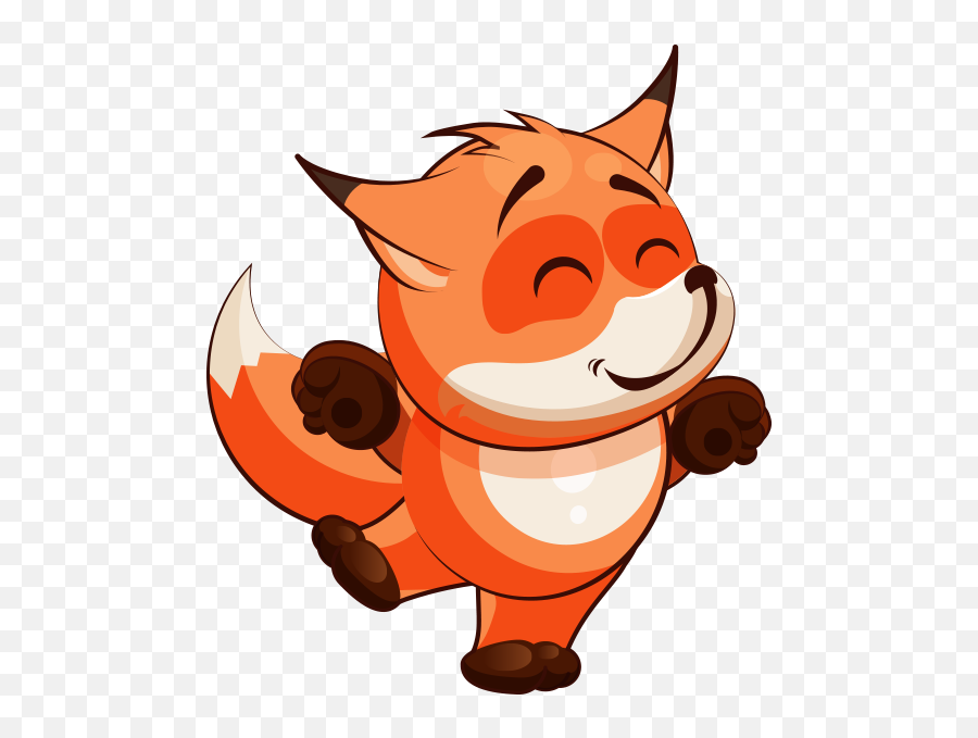 Fox Fun Emoji - Çizgi Yavru Kedi Emoji Karakter,Fox Emojis