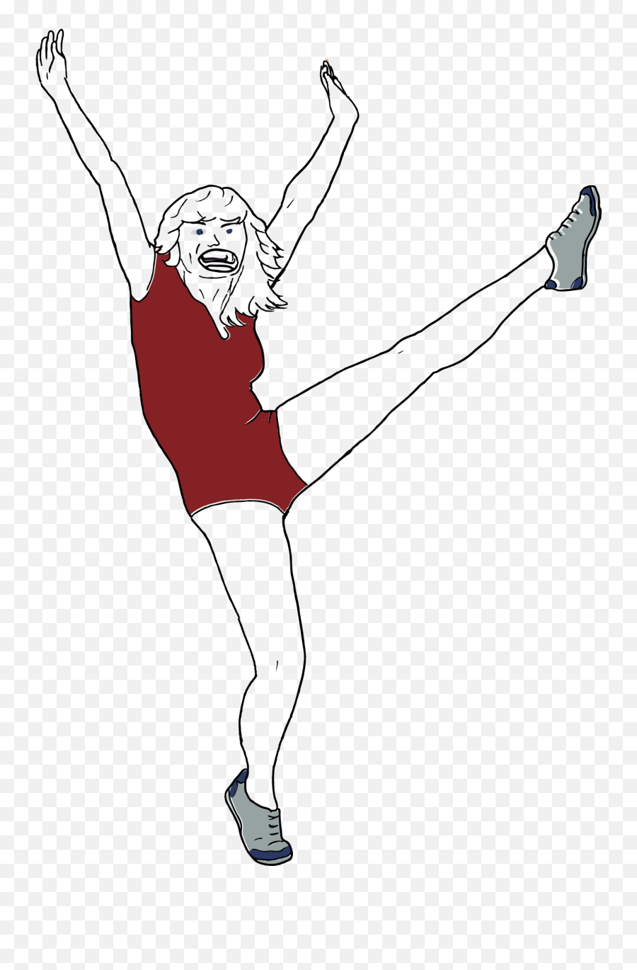 Crazy Woman Dancing Drawing Free Image - Dance Emoji,Insanity Emotion Drawigs