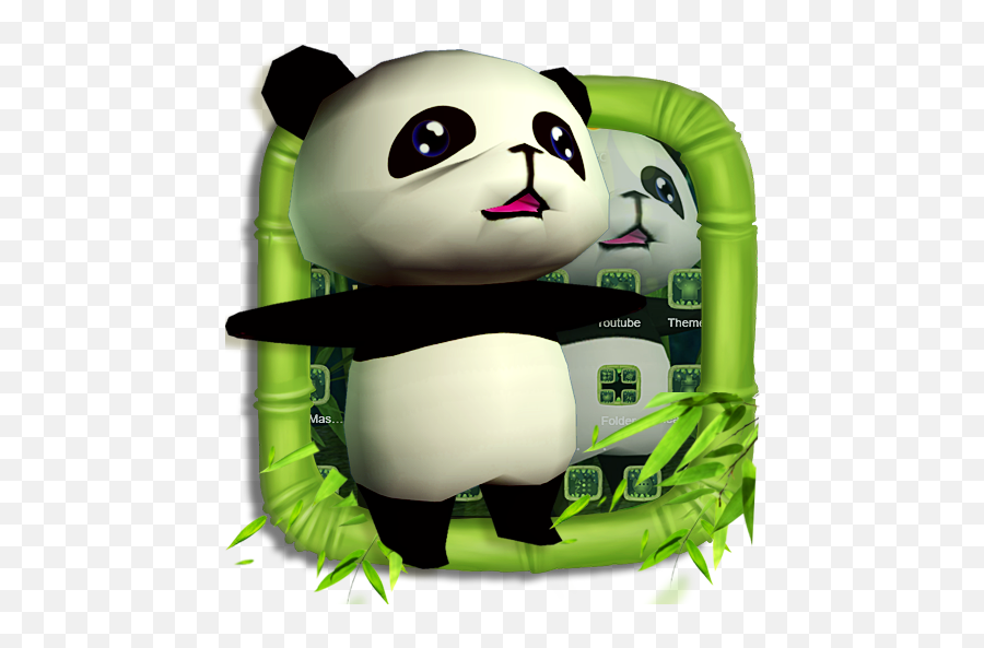 3d Panda Theme With Natural Bamboo Wallpaper - Mga App Sa Soft Emoji,