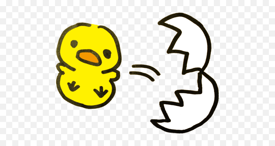 Kifaranga Egg Beak Yellow Smiley For New Year - 1964x1560 Emoji,Facebook Easter Egg Emoticons
