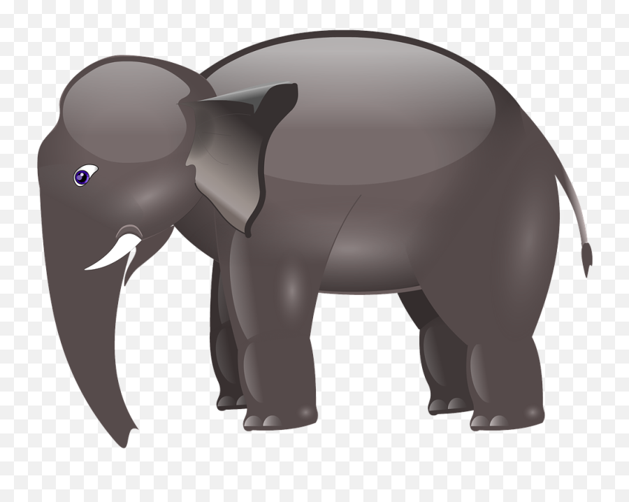 Elephant Cartoon Animal Character Cute - Public Domain Elephant Cartoon Emoji,Elephant Touching Dead Elephant Emotion