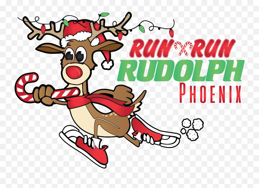Phoenix Run Run Rudolph Half Marathon - Cartoon Reindeer Running Emoji,Bottling Emotions Cartoon