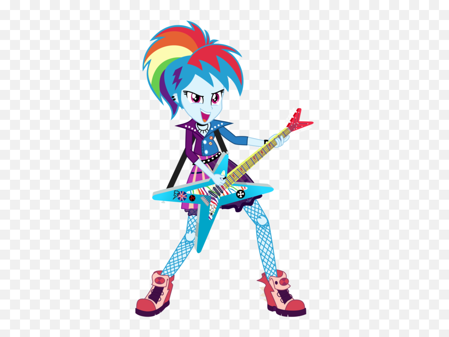 661305 - 80s Alternate Hairstyle Artistponiiandii Rainbow Dash Equestria Girls Rock Stars Emoji,Emotions Rhyming With Guitar