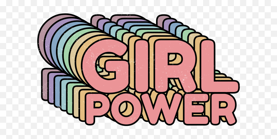 Girl Power Grl Pwr Retro Wall Clock By Greennatural Clipart - Girl Power Retro Png Emoji,Mariage Emoji