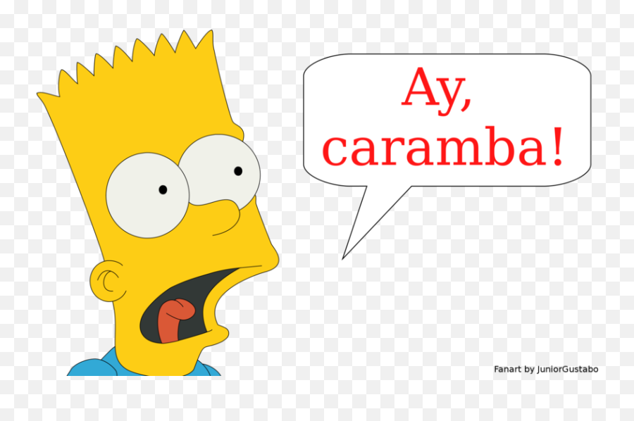 Ay Caramba Bart - Bart Simpson Ay Caramba Emoji,Aprenderespanol Subjuntivos Con Emotion