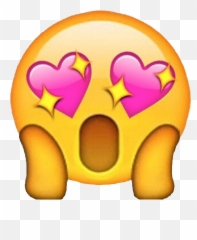 Download Hd Dab Emoji Png - Pink Heart Eyes Emoji Pink Heart Eyes Emoji,Heart Eyes Emoji