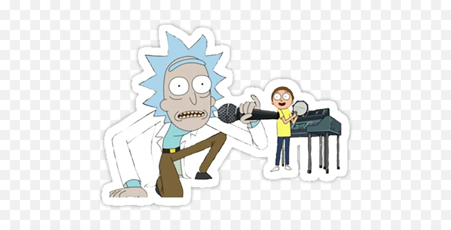 Rick Morty Stickers - Live Wa Stickers Emoji,Rick And Mort Emotion Moments