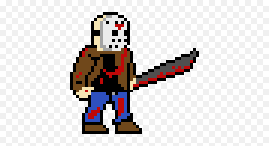 Pixel Art Gallery Emoji,Jason Voorhees Emoticon