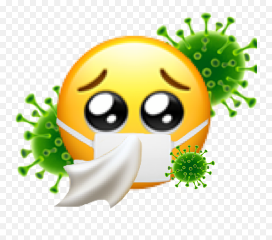 Sick Coronavirus Tiktok Sticker - Emoji Corona Virus Png,Sick Emoji Images