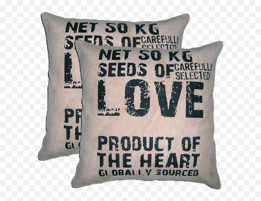 Pure Original Leather Set Of 2 Cushion Cover - Love Seeds Believers Church Emoji,Emoji Pillows Set Of 12
