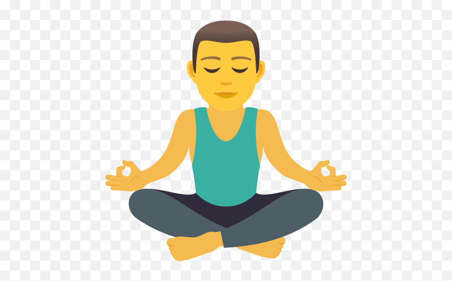 Emoji Man In Lotus Position - Meditation Activity,Cartwheel Emoji