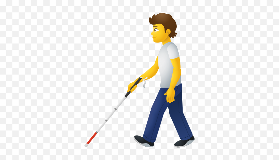 Person With White Cane Icon - Household Cleaning Supply Emoji,Blind Emoji