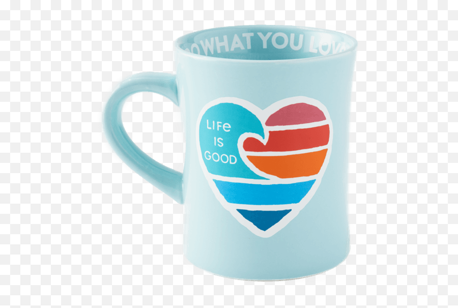 Accessories Wave Heart Diner Mug Life Is Good Official Site Emoji,What Does Heart Wall In Emotion Code