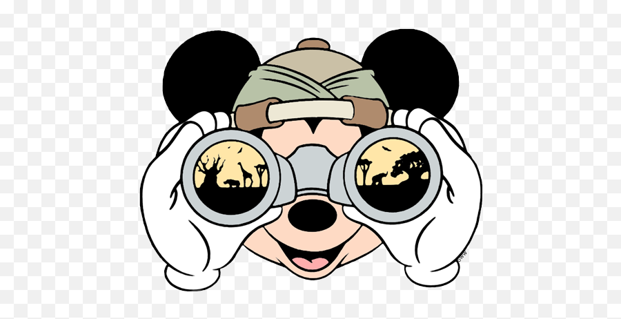 Cartoon Disney Mickeymouse Sticker Mickey Mouse Safari Png Emoji Binoculars Emoji Free Emoji Png Images Emojisky Com