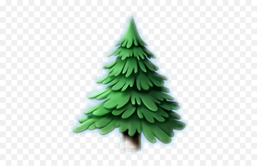 Tree Woods Emoji Emojisticker Sticker - Christmas Tree Emoji Transparent,Pine Tree Emoji