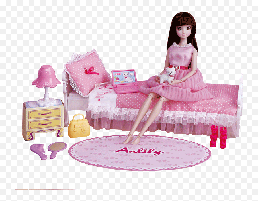 Box Set Hadiah Boneka Tidur Kamar Tidur Simulasi Furniture Gadis Putri Mainan Anli Liyi Manis Boneka - Doll Emoji,Emoticon Tentara
