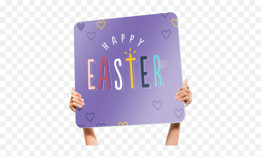 Happy Easter Collection U2014 Fun Handheld Church Welcome Signs - Language Emoji,Happy Easter Emoji