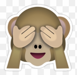 Sticker375x360 - Emoji Affe Augen Zu,Deus Vult Emoji