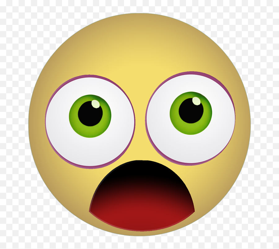 Graphic Emoticon Smiley Scared Shocked Yellow - Medo Surprised Emoji Transparent Background,Applause Emoji
