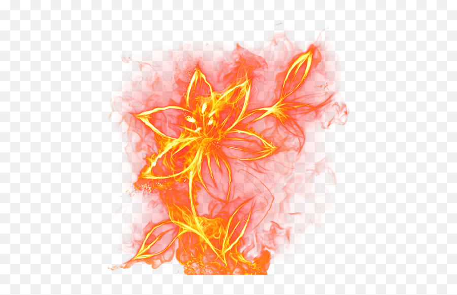 Art Of Fire - Red Fire Flower Emoji,Flowers As Human Emotion Art