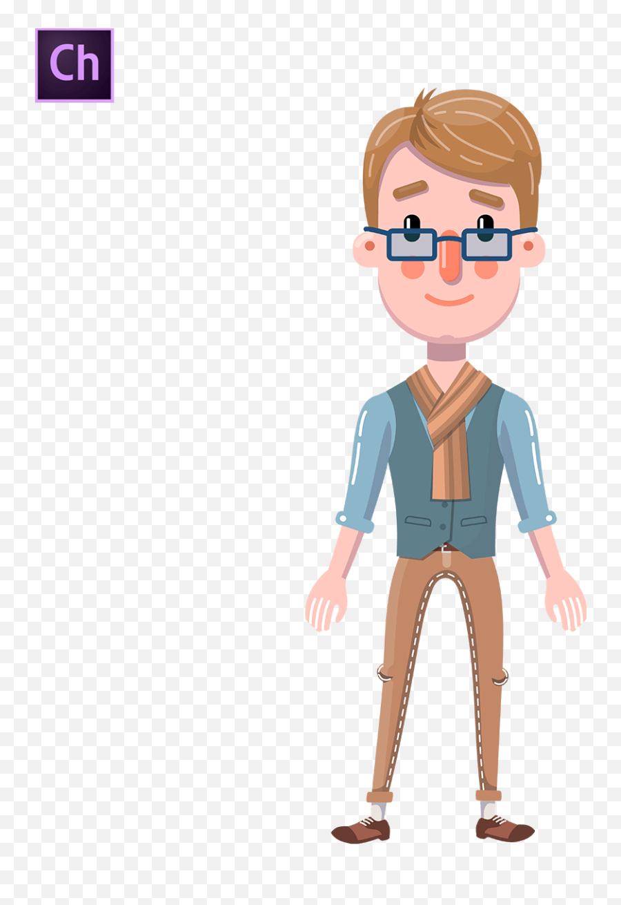 Flat Male Teacher Puppet Graphicmama - Teacher Look Male Character Emoji,Emotion Gesture Art