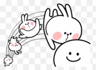 Spoiled Rabbit With Friends - Stickers Spoiled Rabbit Png Emoji,Happy Bunny Emoji Line