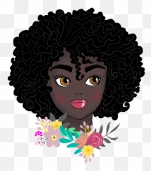 Woman Makeup Curly - Niña Afro Png Emoji,African American Couple Emojis