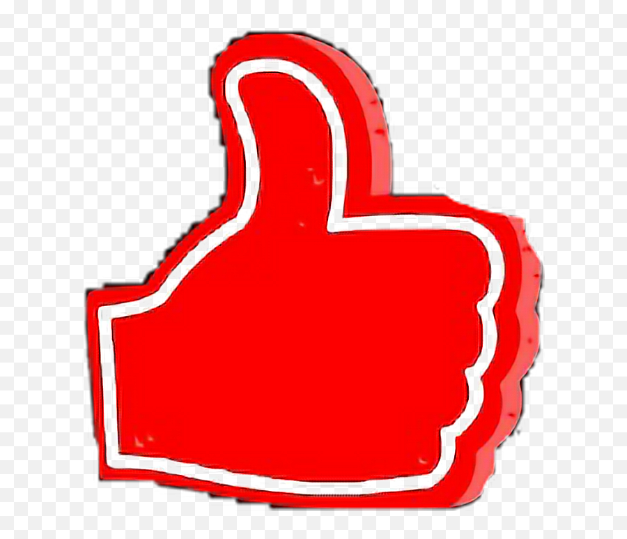 Thumbs Up Thumbsup Red White Sticker By Keira - Vertical Emoji,How To Type Thumbs Up Emoji