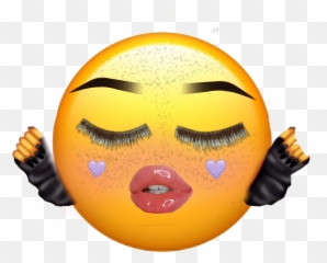 Chav Emoji Sticker - Periodt Emoji,Skype Makeup Emoticon