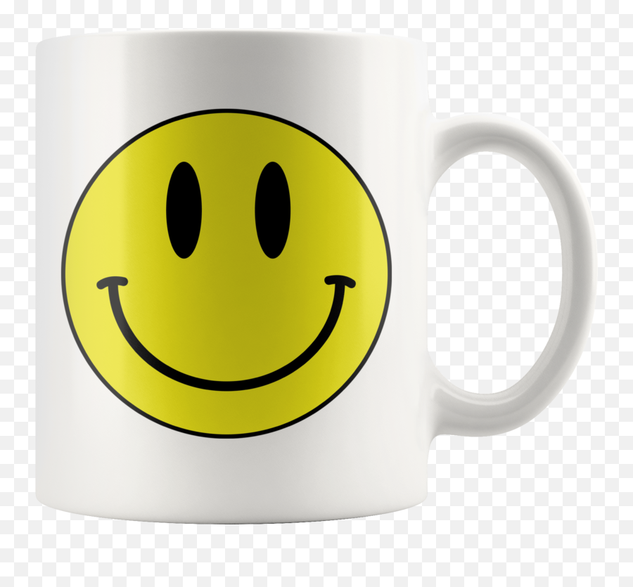 Smiley Face Coffee Mug 11oz Or 15oz Hippie Retro Emoji,No Coffee Emoticon