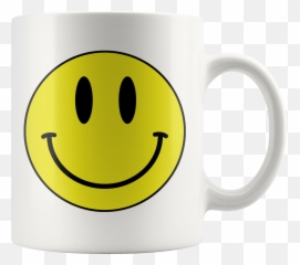 Smiley Face Coffee Mug 11oz Or 15oz Hippie Retro Emoji,No Coffee Emoticon